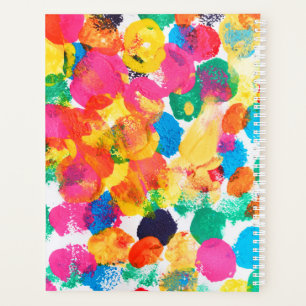 Cute colourful abstract painting planner