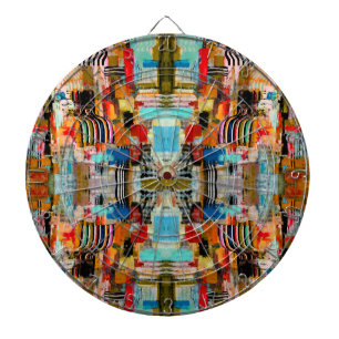 Cute colourful abstract painting throw pillow dartboard