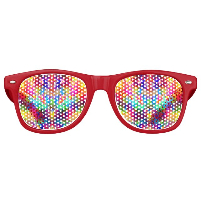 Cute colourful abstract phantom retro sunglasses (Front)