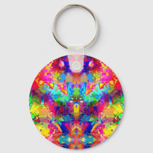 Cute colourful abstract phantom throw pillow key ring