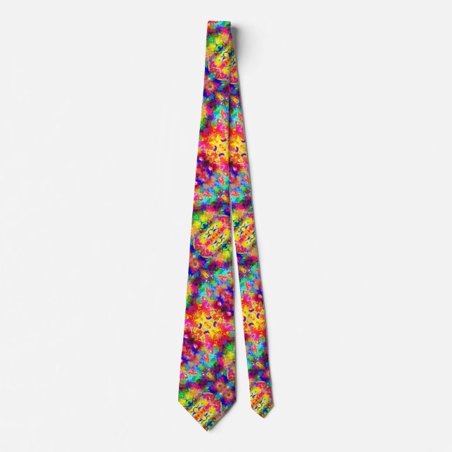 Cute colourful abstract phantom tie (Front)