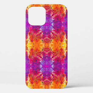 Cute colourful abstract splatter paint iPhone 12 case