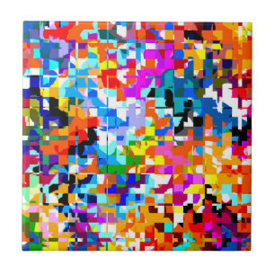 Cute colourful abstract squares notebook laptop sl tile