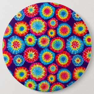 Cute colourful abstract suns patterns 6 cm round badge