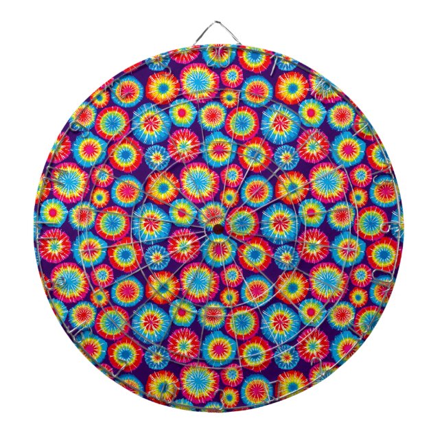 Cute colourful abstract suns patterns dartboard (Front)
