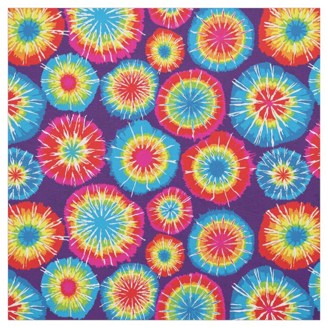 Cute colourful abstract suns patterns fabric (Swatch)