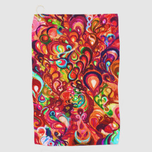 Cute colourful abstract swirl paint Case-Mate iPho Golf Towel