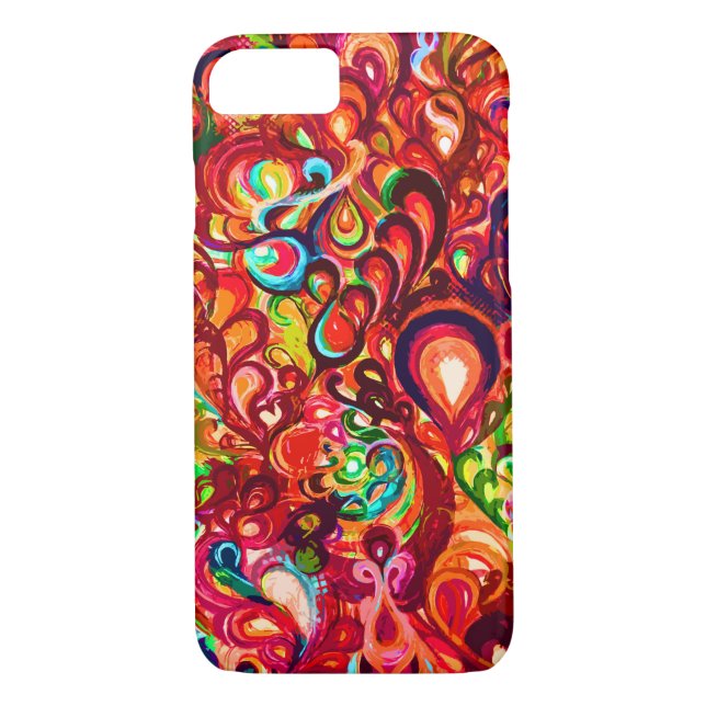 Cute colourful abstract swirl paint Case-Mate iPhone case (Back)