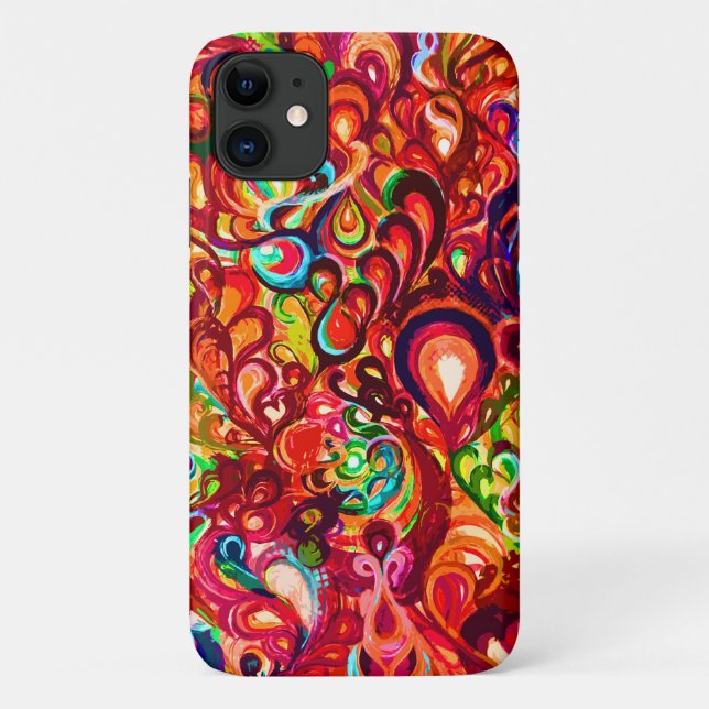 Cute colourful abstract swirl paint Case-Mate iPhone case (Back)