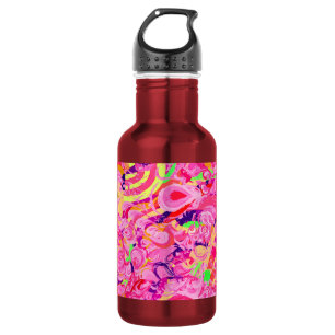 Cute colourful abstract swirls painting 532 ml water bottle