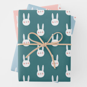 Cute Colourful Animals Pastel Minimal Wrapping Paper Sheet