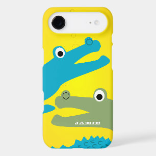 Cute Colourful Aqua and Yellow Alligator iphone 5