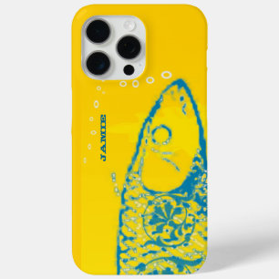 Cute Colourful Aqua and Yellow Fish iPhone 15 Pro Max Case