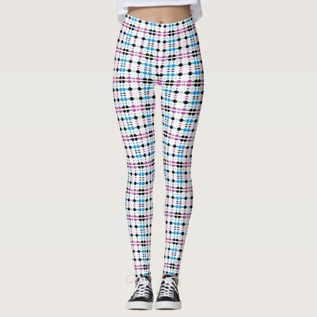 Cute colourful aztec pattern leggings (Front)