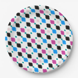 Cute colourful aztec pattern paper plate