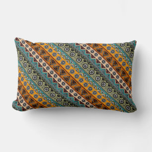 Cute colourful aztec patterns design lumbar cushion