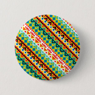 Cute colourful aztec patterns design paper cup 6 cm round badge