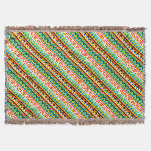 Cute colourful aztec patterns design throw blanket