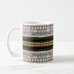 Cute colourful aztec tribal patterns coffee mug