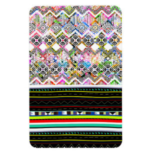 Cute colourful aztec tribal patterns magnet