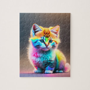 Cute Colourful Baby Cat Jigsaw Puzzle