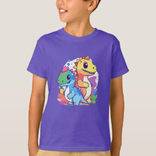 Cute Colourful Baby Dinosaur Design T-Shirt