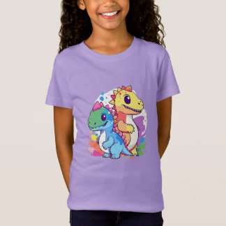 Cute Colourful Baby Dinosaur Design T-Shirt