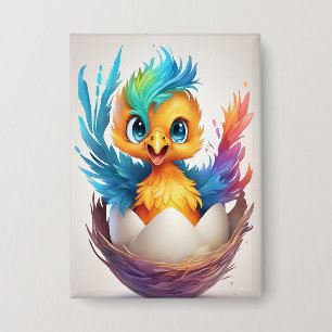 Cute Colourful Baby Phoenix Hatching