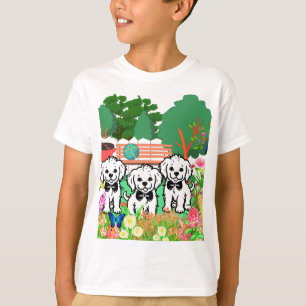 Cute Colourful Back Boys Custom To School Kids Dog T-Shirt