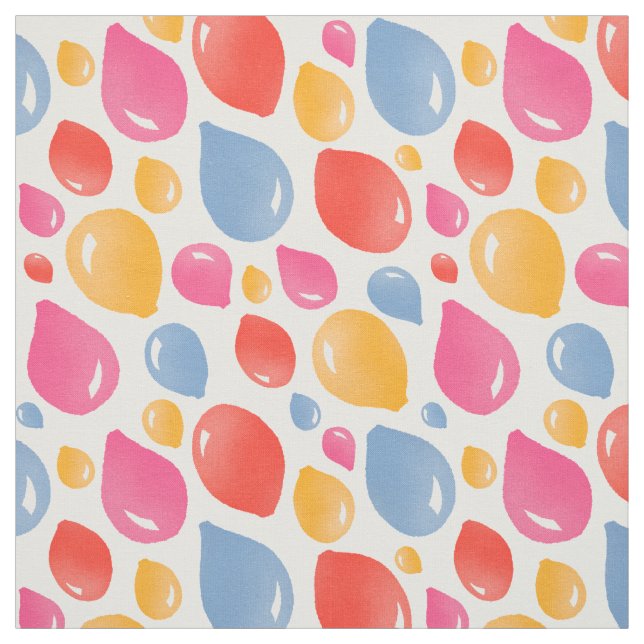 Cute Colourful Balloon Pattern Kids Fabric (Swatch)