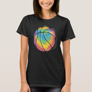 Cute Colourful Basketball Coach Team Tournament Pl T-Shirt