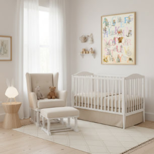 Cute Colourful Beatrix Potter Alphabet Nursery Poster