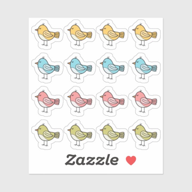 Cute Colourful Bird Animal Birdwatching Planner (Sheet)
