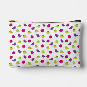 Cute colourful birds accessory pouch