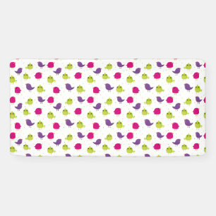 Cute colourful birds banner