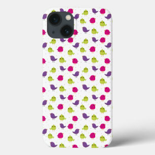 Cute colourful birds iPhone 13 case