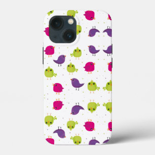 Cute colourful birds iPhone 13 mini case