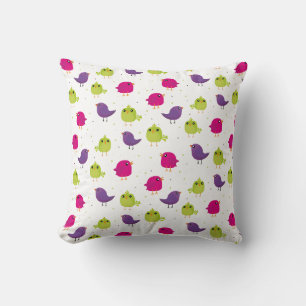 Cute colourful birds  cushion