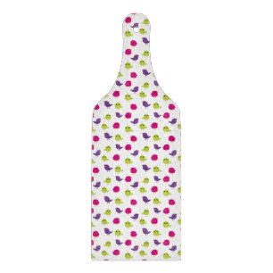 Cute colourful birds cutting board