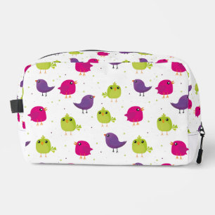 Cute colourful birds dopp kit