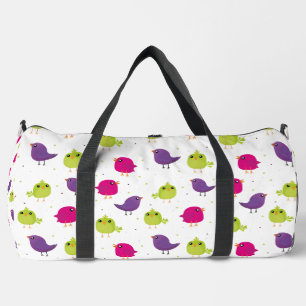 Cute colourful birds duffle bag