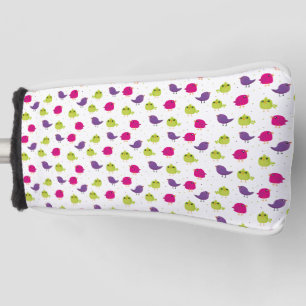 Cute colourful birds  golf head cover