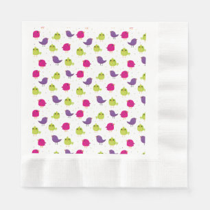 Cute colourful birds  napkin