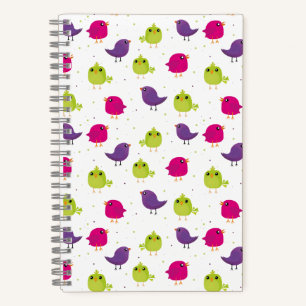 Cute colourful birds  notebook