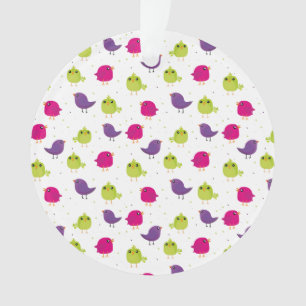 Cute colourful birds  ornament