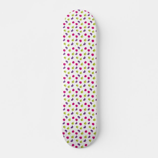 Cute colourful birds   skateboard (Front)