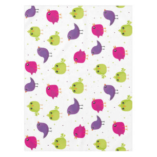 Cute colourful birds  tablecloth