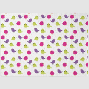 Cute colourful birds tissue paper