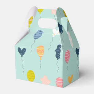 Cute Colourful Birthday Party Balloon Pattern Favour Box