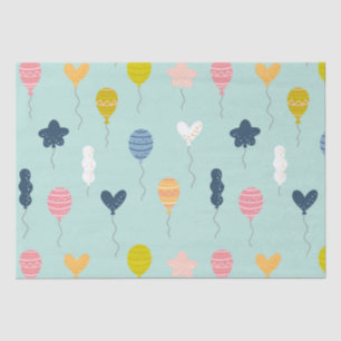 Cute Colourful Birthday Party Balloon Pattern Tissue Paper